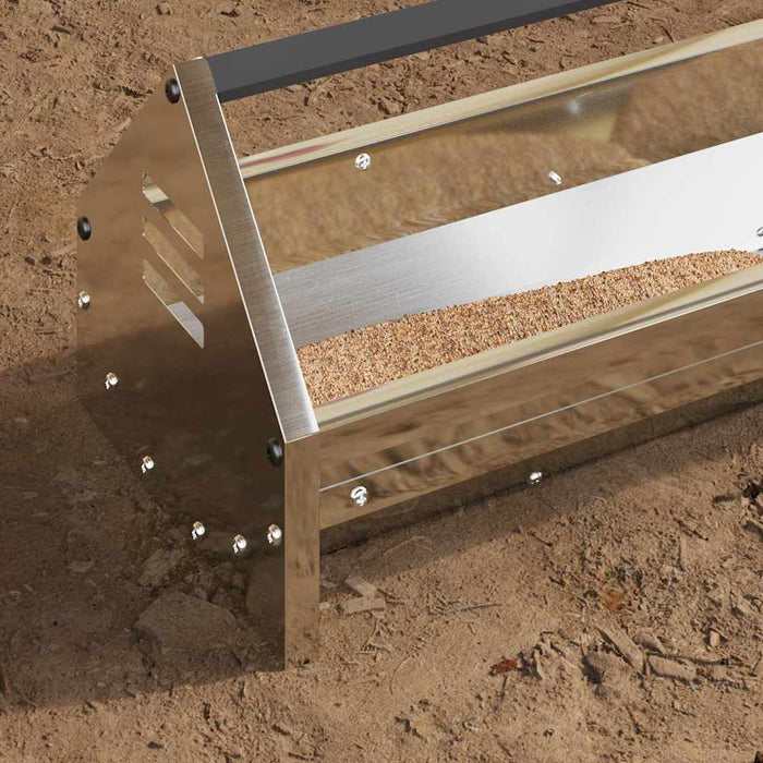 JGHEAB pentru hrănit pui Argintiu 108 x 20,5 x 20 cm - WALTI WALTI