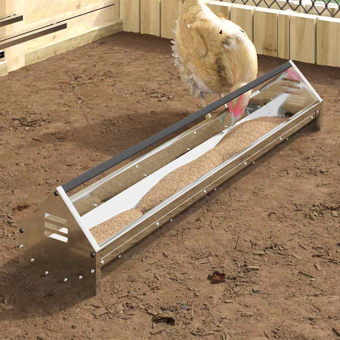 JGHEAB pentru hrănit pui Argintiu 108 x 20,5 x 20 cm - WALTI WALTI