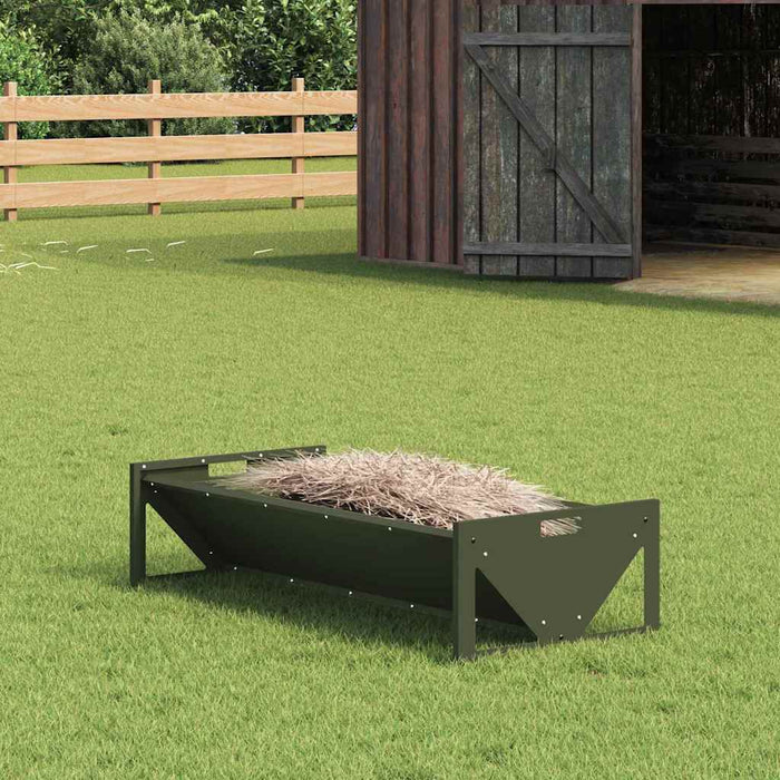 Jgheab pentru hrănirea animalelor Verde măsliniu - WALTI WALTI