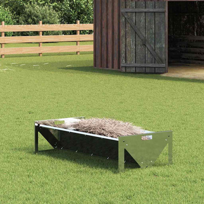 Jgheab pentru hrănirea animalelor Argintiu 108 x 50 x 28 cm - WALTI WALTI