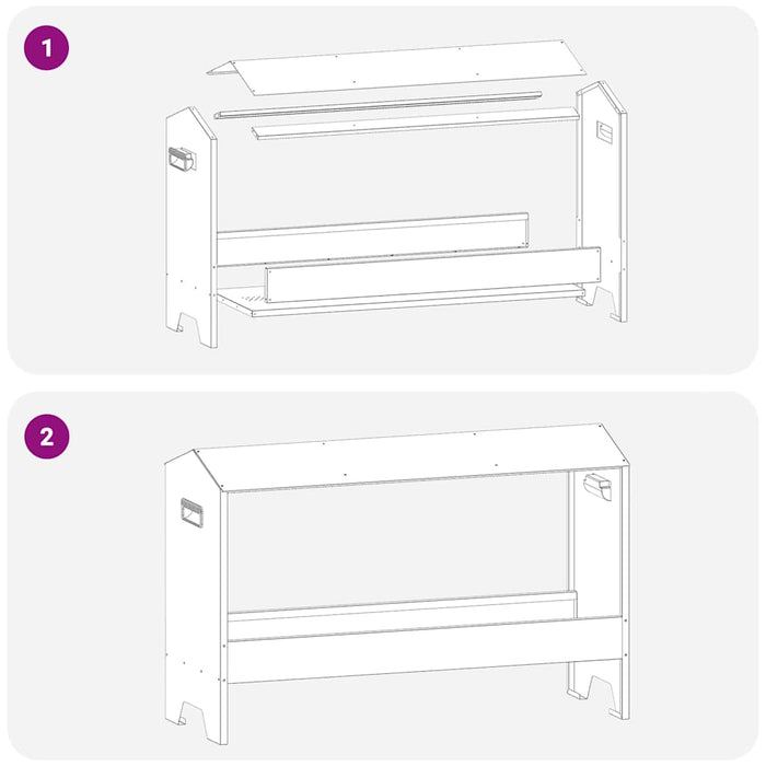 JGHEAB pentru hrănit pui Negru 81 x 32 x 53,5 cm - WALTI WALTI