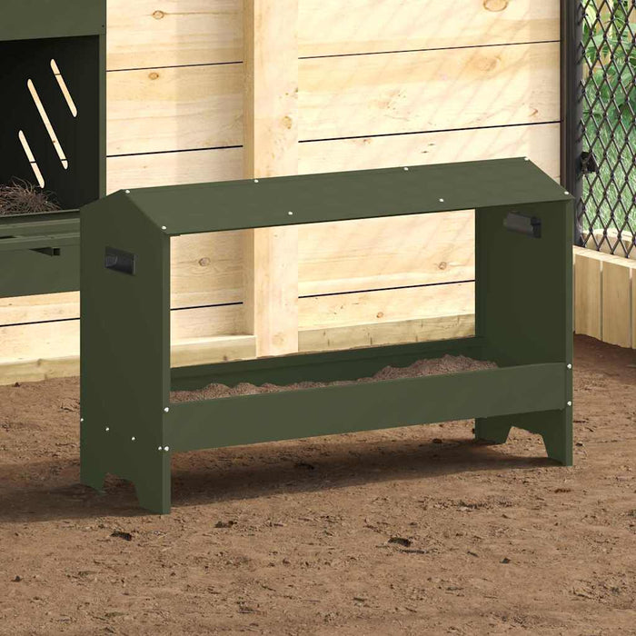 JGHEAB pentru hrănit pui Verde măsliniu 81 x 32 x 53,5 cm - WALTI WALTI