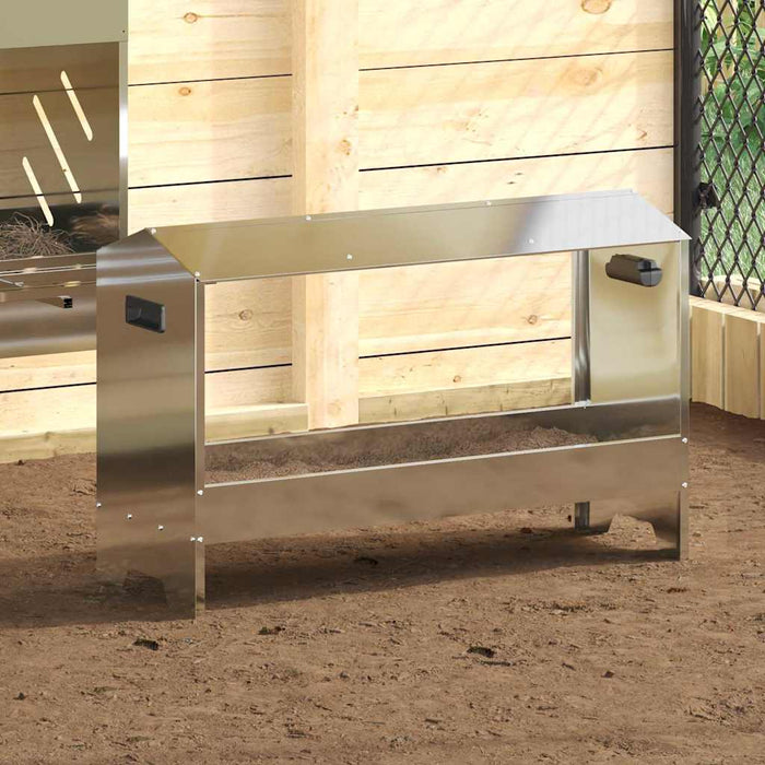 JGHEAB pentru hrănit pui Argintiu 81 x 32 x 53,5 cm - WALTI WALTI