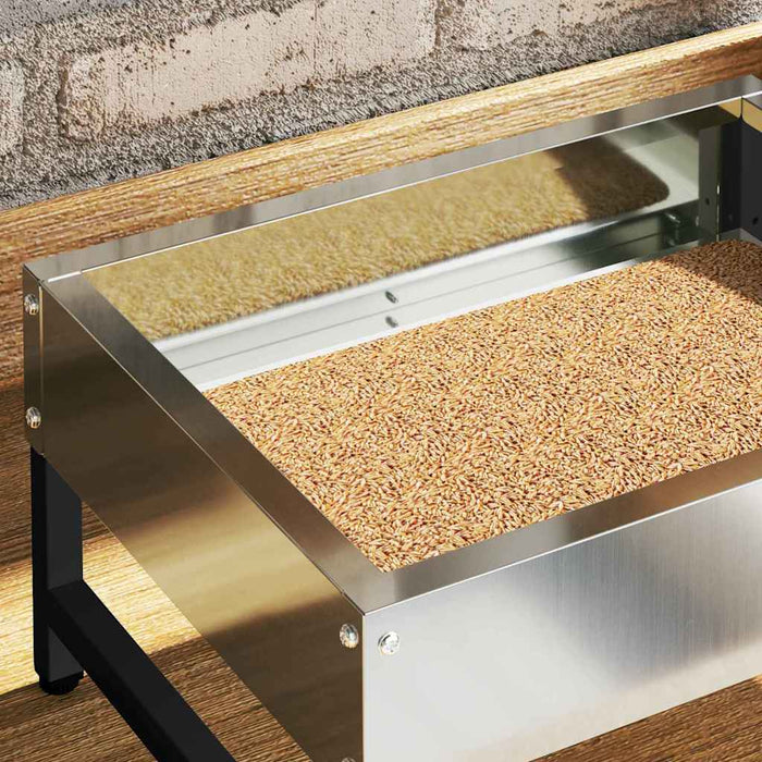 Hrănitor pentru păsări Argintiu 80 x 28 x 13.5 cm - WALTI WALTI