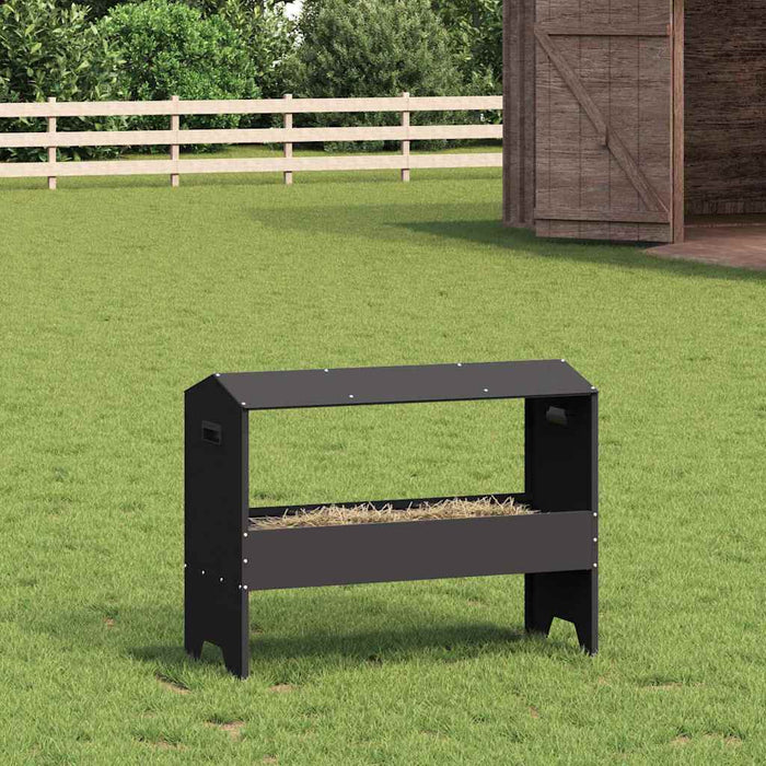 Jgheab pentru hrănirea animalelor Negru 79 x 35 x 62 cm - WALTI WALTI
