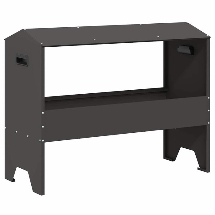 Jgheab pentru hrănirea animalelor Negru 79 x 35 x 62 cm - WALTI WALTI
