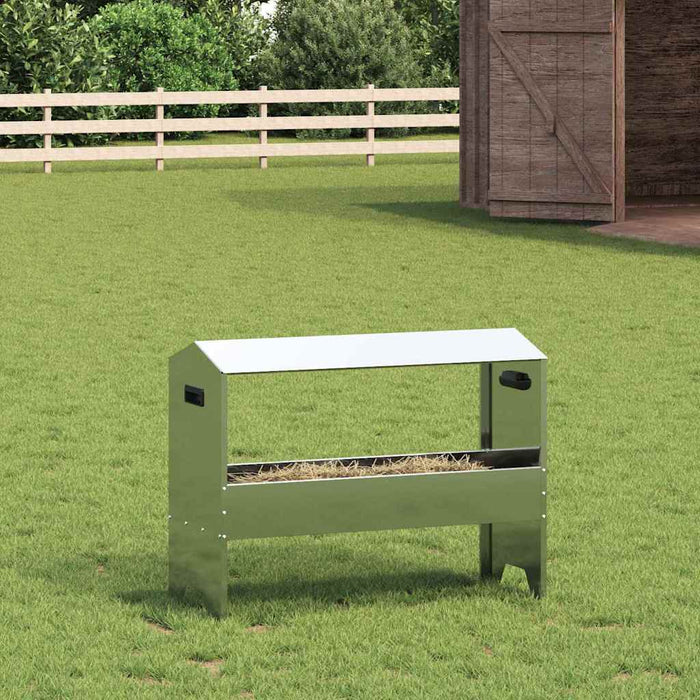 Jgheab pentru hrănirea animalelor Argintiu 79 x 35 x 62 cm - WALTI WALTI