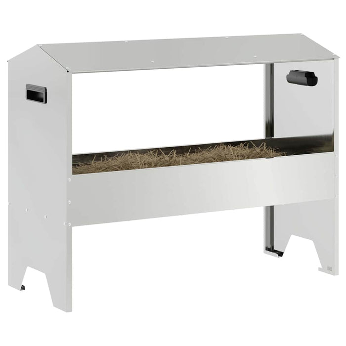 Jgheab pentru hrănirea animalelor Argintiu 79 x 35 x 62 cm - WALTI WALTI