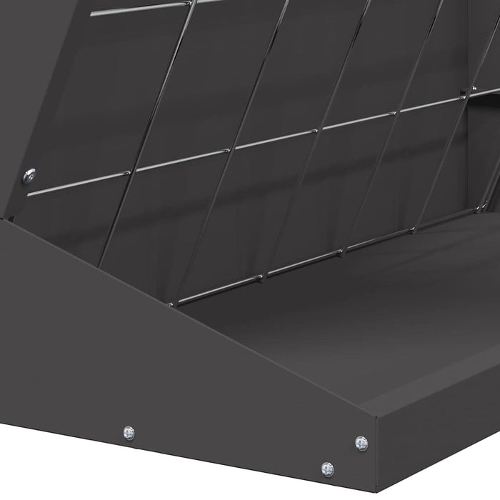 Feeder pentru Fân Negru 71 x 33 x 70 cm Oțel Laminat la Rece - WALTI WALTI
