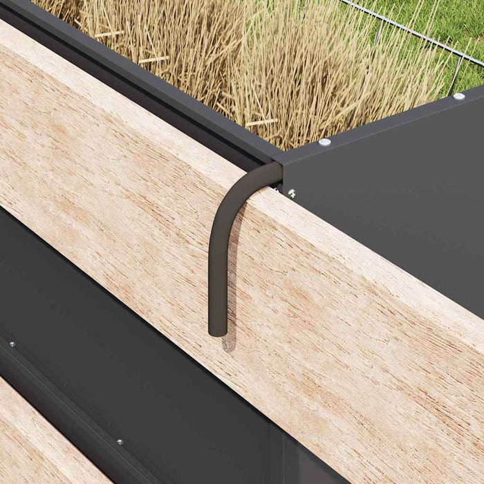 Feeder pentru Fân Negru 71 x 33 x 70 cm Oțel Laminat la Rece - WALTI WALTI