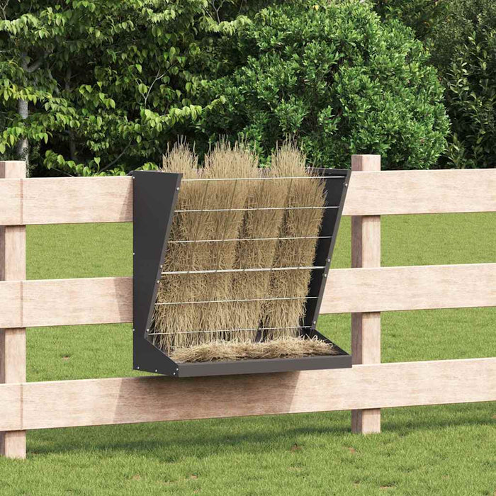 Feeder pentru Fân Negru 71 x 33 x 70 cm Oțel Laminat la Rece - WALTI WALTI