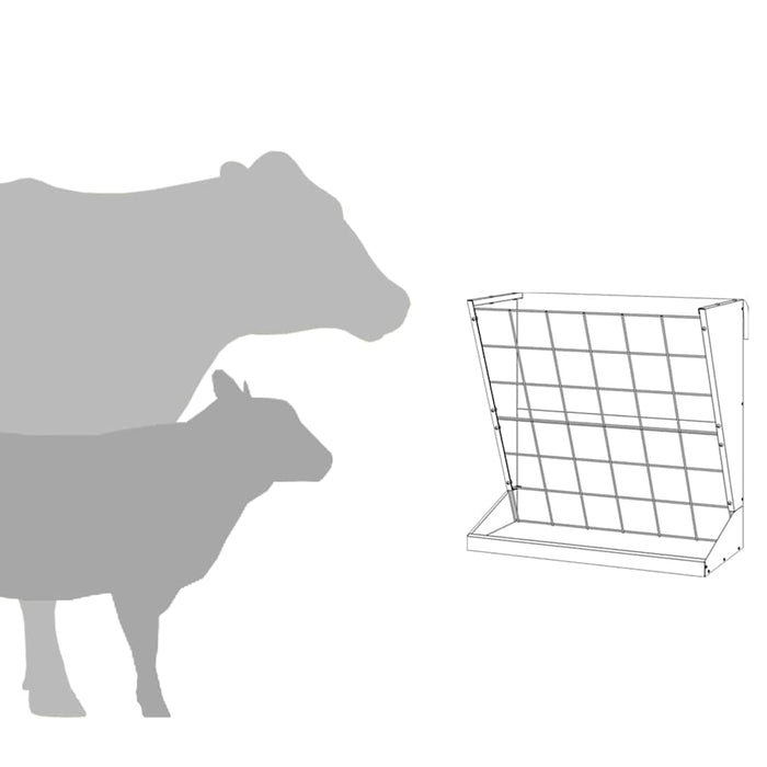 Feeder pentru Fân Negru 71 x 33 x 70 cm Oțel Laminat la Rece - WALTI WALTI
