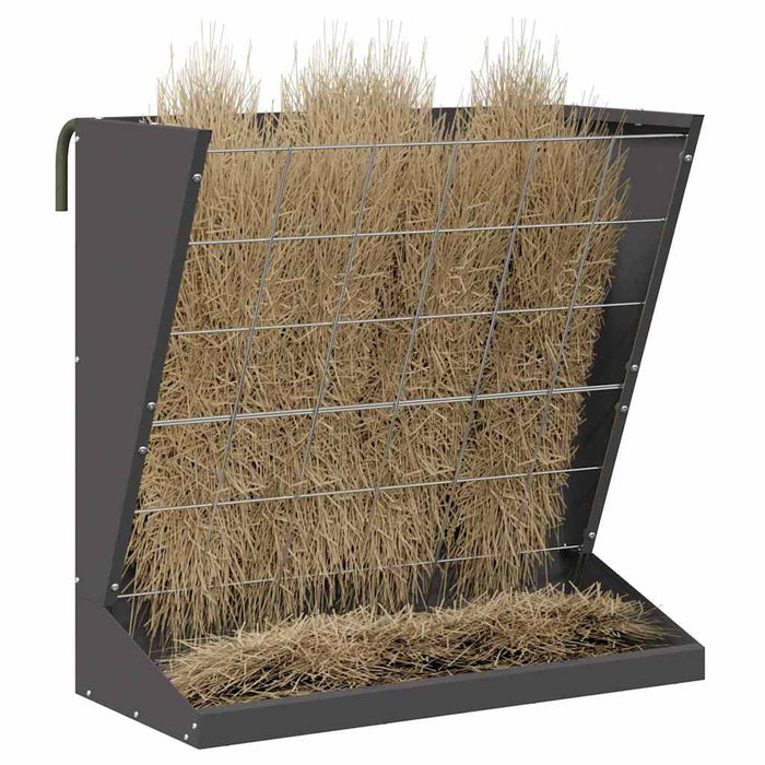 Feeder pentru Fân Negru 71 x 33 x 70 cm Oțel Laminat la Rece - WALTI WALTI