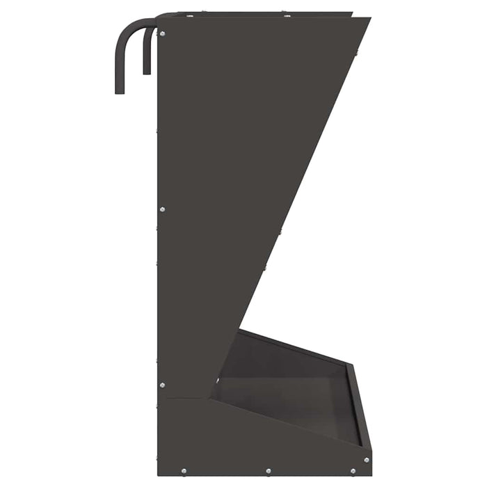 Feeder pentru Fân Negru 71 x 33 x 70 cm Oțel Laminat la Rece - WALTI WALTI