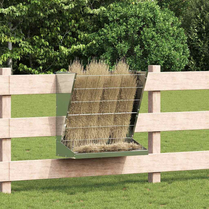 Feeder pentru Fân Argintiu 71 x 33 x 70 cm Oțel Galvanizat - WALTI WALTI