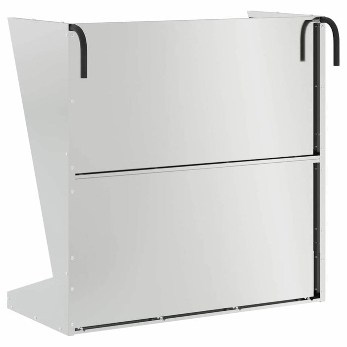 Feeder pentru Fân Argintiu 71 x 33 x 70 cm Oțel Galvanizat - WALTI WALTI