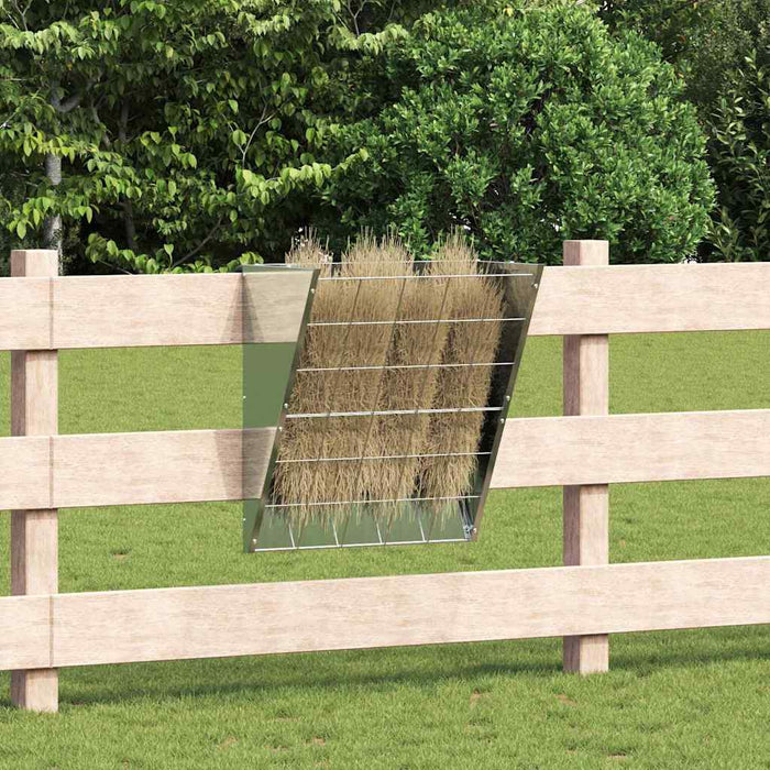 Feeder pentru Fân Suspendat Argintiu 61 x 33 x 66 cm - WALTI WALTI
