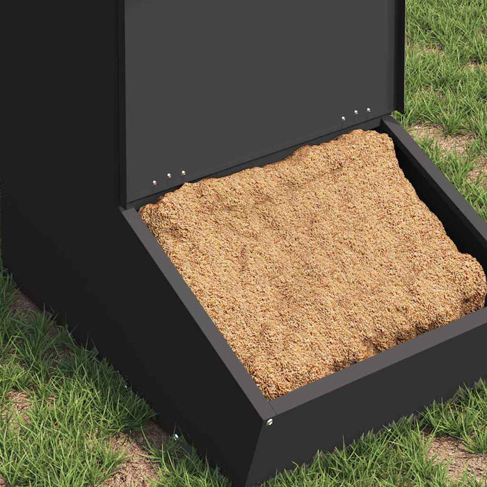 Feeder pentru porci Negru 55 x 38 x 76 cm Oțel Laminat la Rece - WALTI WALTI