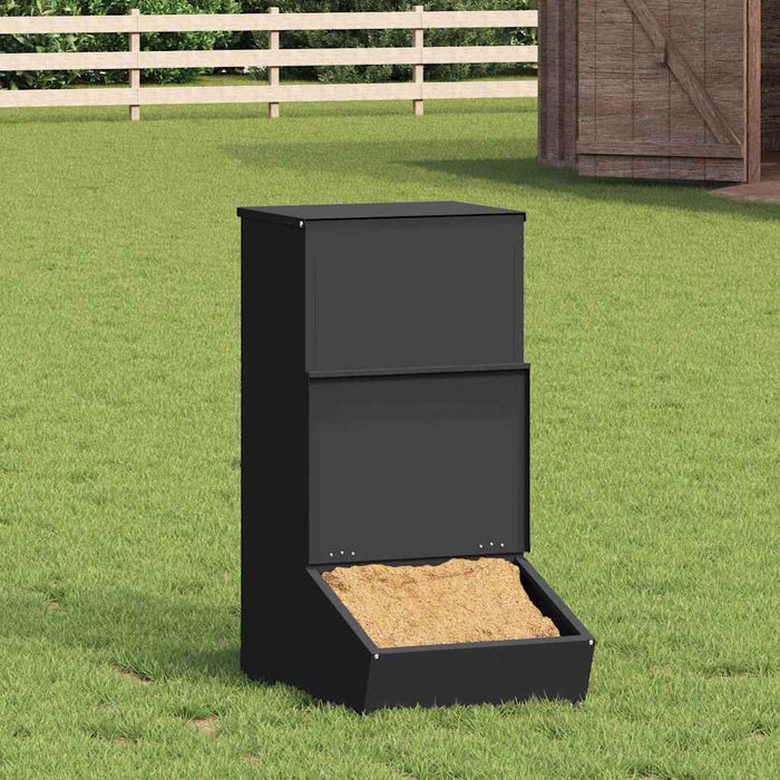 Feeder pentru porci Negru 55 x 38 x 76 cm Oțel Laminat la Rece - WALTI WALTI