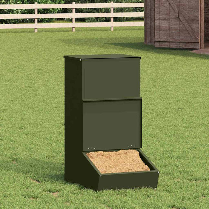 Feeder pentru porci Verde măsliniu 55 x 38 x 76 cm - WALTI WALTI