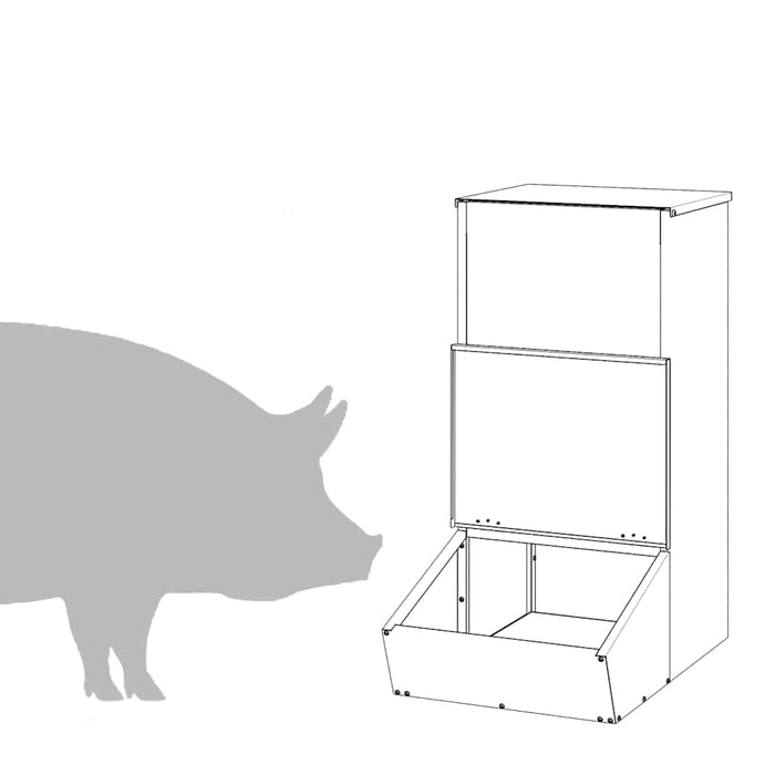 Feeder pentru porci Verde măsliniu 55 x 38 x 76 cm - WALTI WALTI
