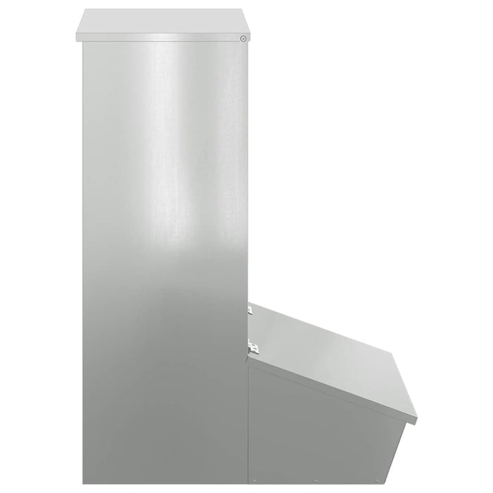Feeder pentru porci Argintiu 55 x 38 x 76 cm Oțel Galvanizat - WALTI WALTI