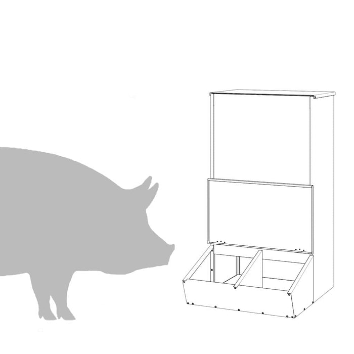 Feeder pentru porci Verde măsliniu 55 x 51 x 91,5 cm - WALTI WALTI