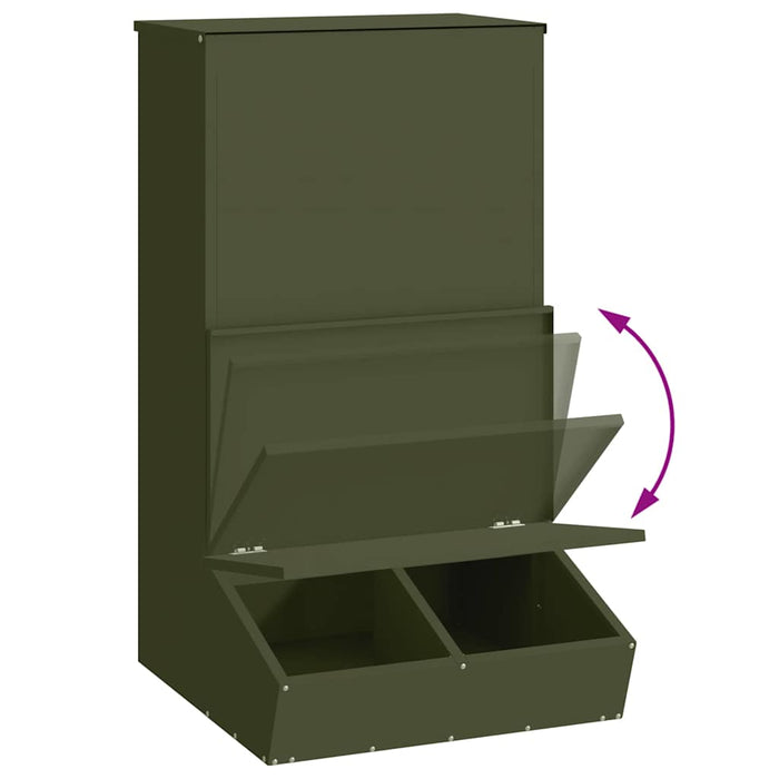 Feeder pentru porci Verde măsliniu 55 x 51 x 91,5 cm - WALTI WALTI