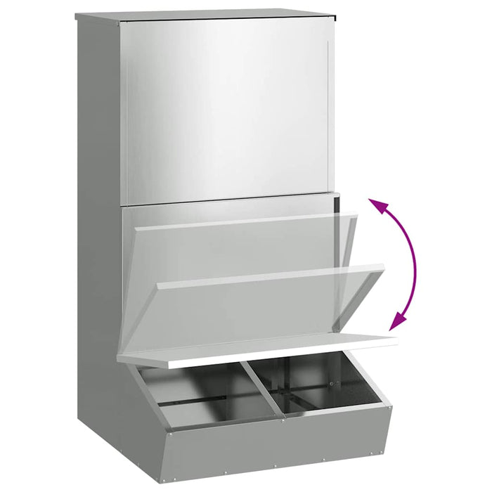 Feeder pentru porci Argintiu 55 x 51 x 91,5 cm Oțel Galvanizat - WALTI WALTI