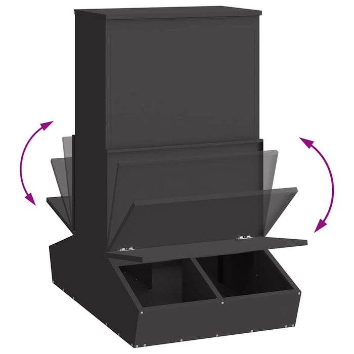 Feeder pentru porci Negru 82 x 51 x 91,5 cm - WALTI WALTI