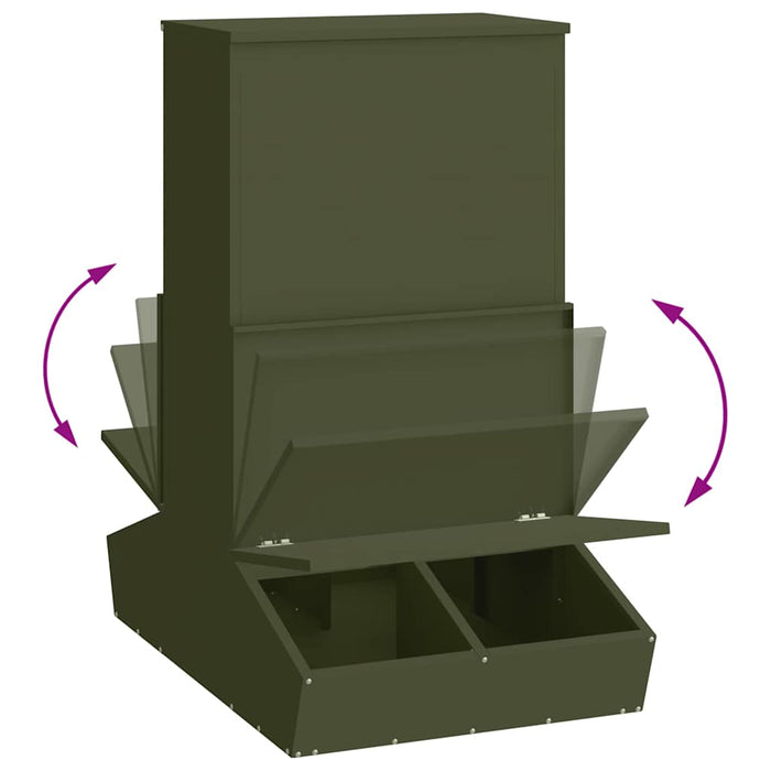 Feeder pentru porci Verde măsliniu 82 x 51 x 91,5 cm - WALTI WALTI