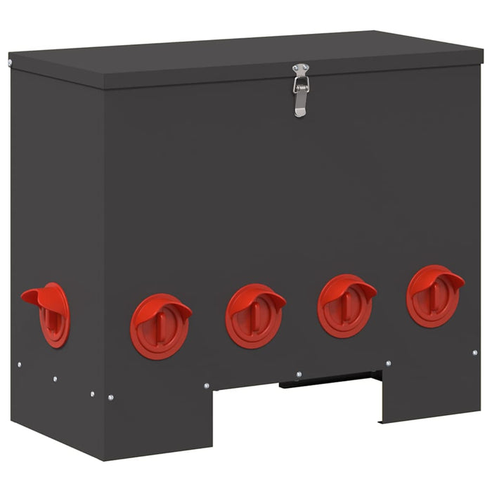 Feeder pentru pui Negru 60,5 x 29 x 51 cm Oțel Laminat la Rece - WALTI WALTI