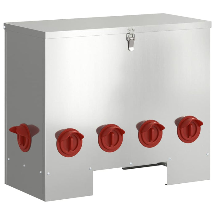 Feeder pentru pui Argintiu 60,5 x 29 x 51 cm Oțel Galvanizat - WALTI WALTI