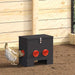 Feeder pentru pui Negru 40,5 x 25 x 38 cm Oțel Laminat la Rece - WALTI WALTI