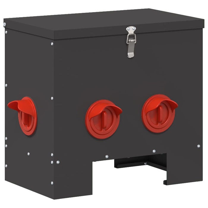 Feeder pentru pui Negru 40,5 x 25 x 38 cm Oțel Laminat la Rece - WALTI WALTI