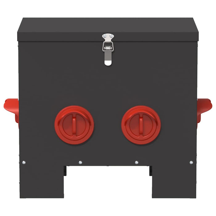 Feeder pentru pui Negru 40,5 x 25 x 38 cm Oțel Laminat la Rece - WALTI WALTI