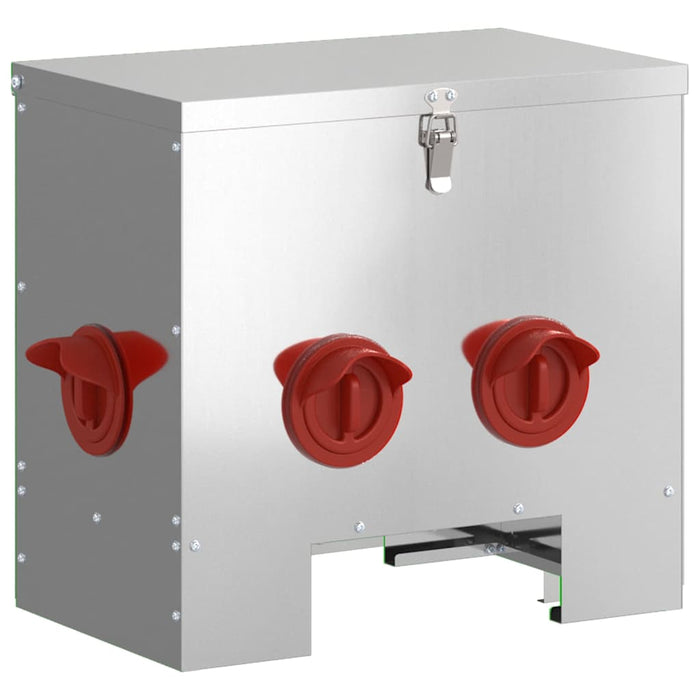 Feeder pentru pui Argintiu 40,5 x 25 x 38 cm Oțel Galvanizat - WALTI WALTI