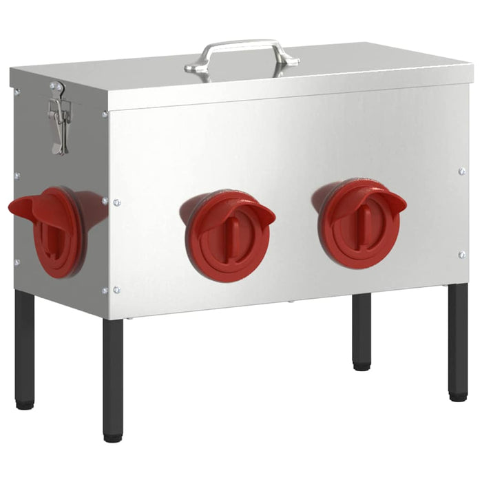 Feeder pentru pui Argintiu 41,5 x 20,5 x 33 cm Oțel Galvanizat WALTI