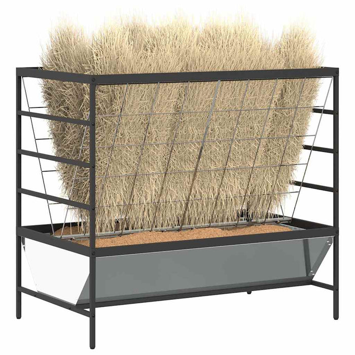 Feeder pentru Animale Argintiu 100 x 60 x 90 cm Oțel Galvanizat - WALTI WALTI