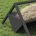 Jgheab pentru hrănirea animalelor Negru 111 x 76 x 38 cm - WALTI WALTI