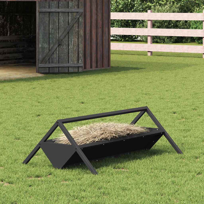 Jgheab pentru hrănirea animalelor Negru 111 x 76 x 38 cm - WALTI WALTI