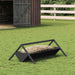 Jgheab pentru hrănirea animalelor Negru 111 x 76 x 38 cm - WALTI WALTI