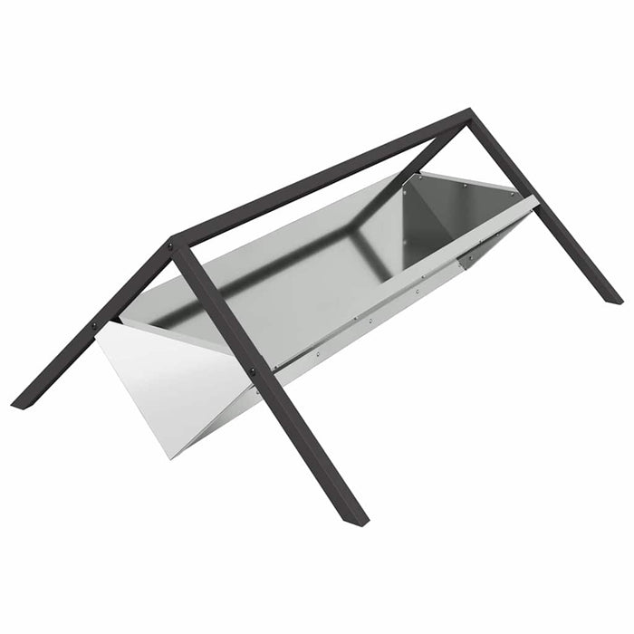 Jgheab pentru hrănirea animalelor Argintiu 111 x 76 x 38 cm - WALTI WALTI