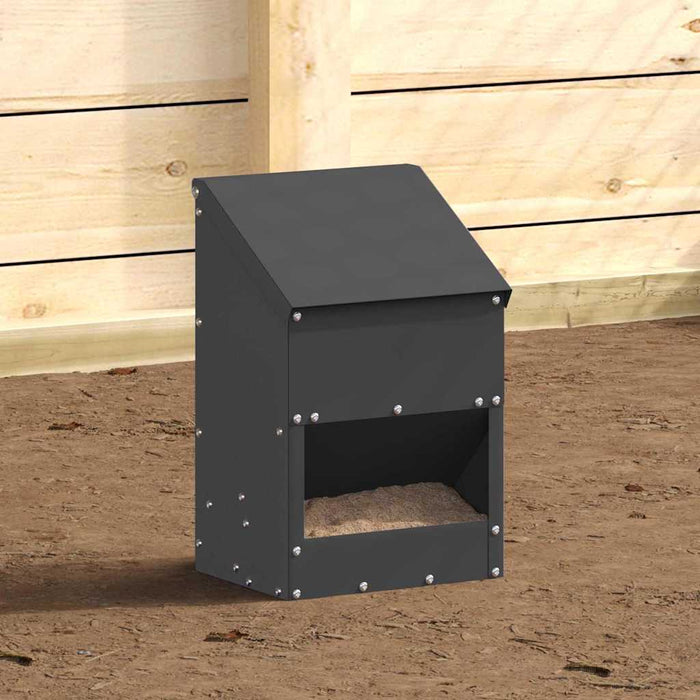 Feeder pentru pui Negru 21 x 16 x 33 cm Oțel Laminat la Rece - WALTI WALTI