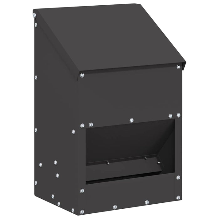 Feeder pentru pui Negru 21 x 16 x 33 cm Oțel Laminat la Rece - WALTI WALTI