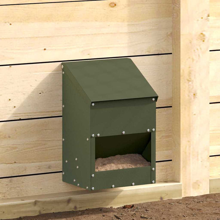 Feeder pentru pui Verde măsliniu 21 x 16 x 33 cm - WALTI WALTI