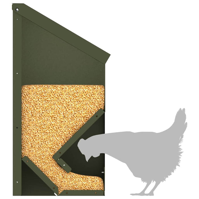 Feeder pentru pui Verde măsliniu 21 x 16 x 33 cm - WALTI WALTI