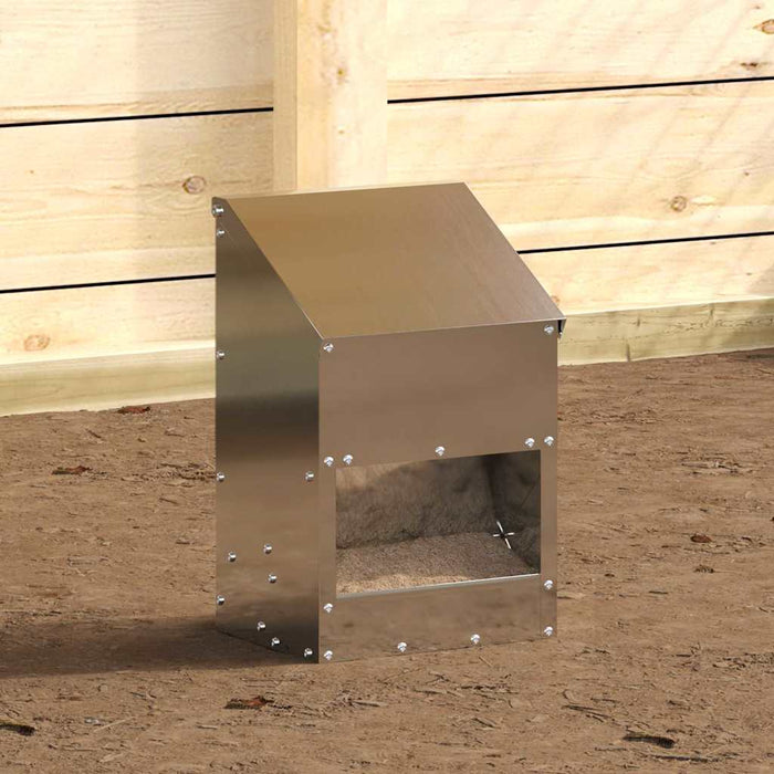 Feeder pentru pui Argintiu 21 x 16 x 33 cm Oțel Galvanizat - WALTI WALTI