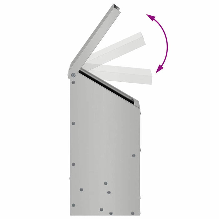 Feeder pentru pui Argintiu 21 x 16 x 33 cm Oțel Galvanizat - WALTI WALTI