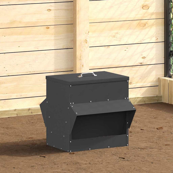 Feeder pentru pui Negru 40,5 x 45 x 41 cm Oțel Laminat la Rece - WALTI WALTI